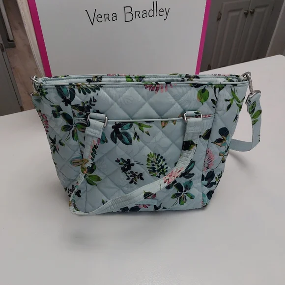 Vera Bradley Performance Twill Multi Strap Shoulder Bag Seawater Blooms NWT - Picture 2 of 4